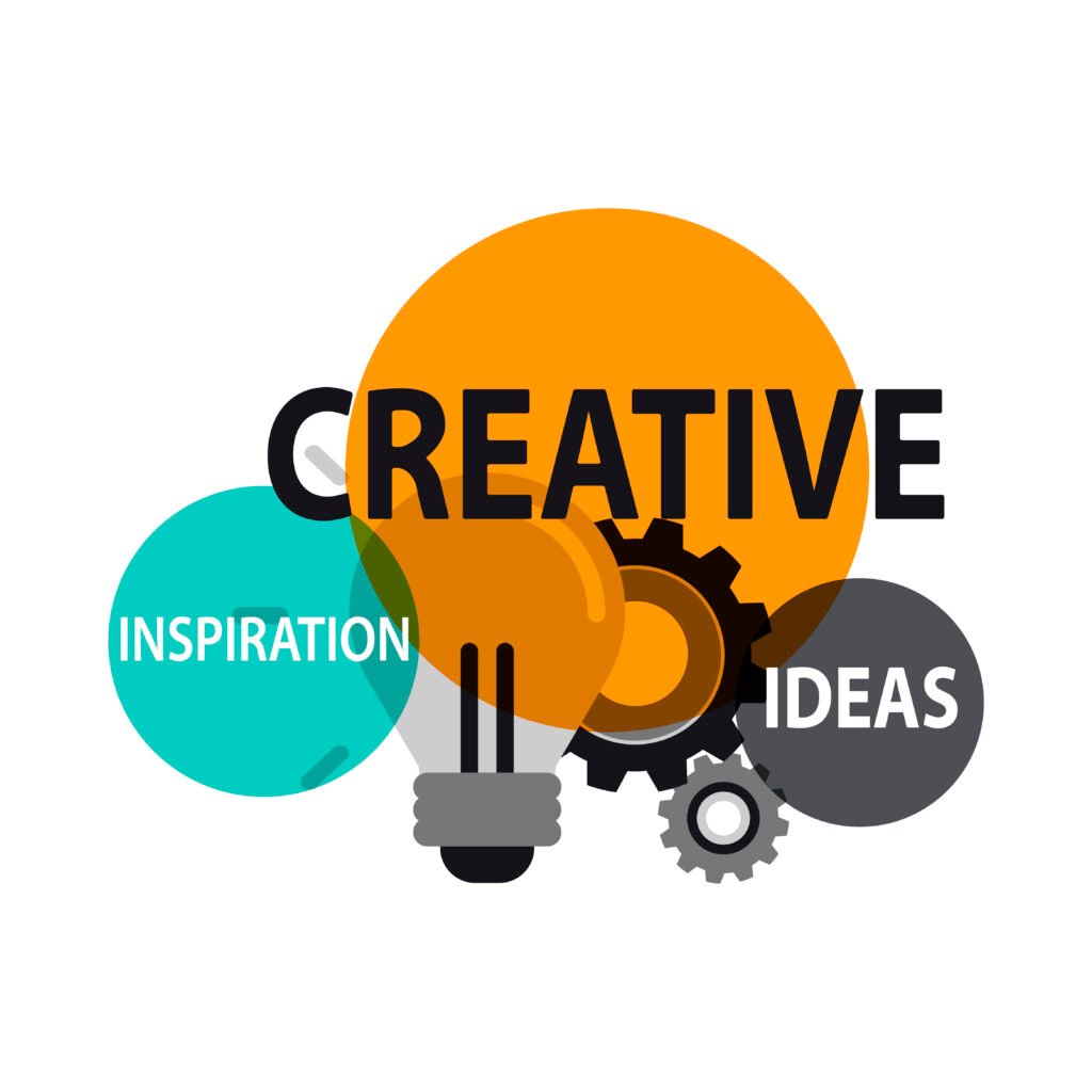 a vector image of a creativity, inspiration and ideas